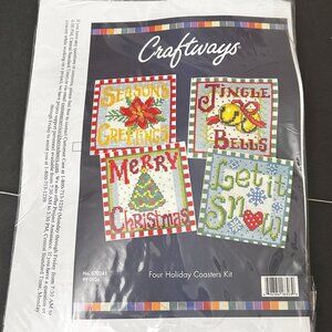 Craftways | Four Holiday Coasters Kit | 570245